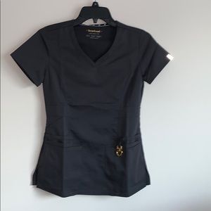 heart soul Charcoal V shape top S  XXS NWT!